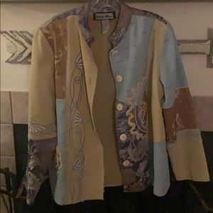Indigo Moon Patterned Button Up Jacket